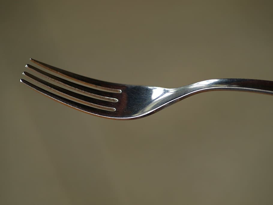 fork, cutlery, metal fork, eat, close, metal, eating utensil, kitchen utensil, studio shot, close-up