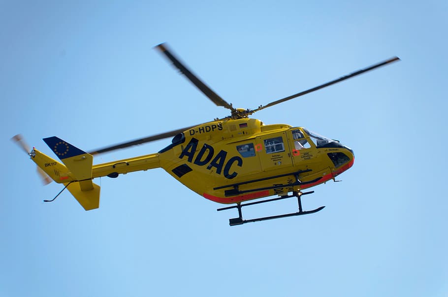 Adac, Helicopter, Yellow, Angel, yellow angel, air rescue, scam, flying, air Vehicle, propeller