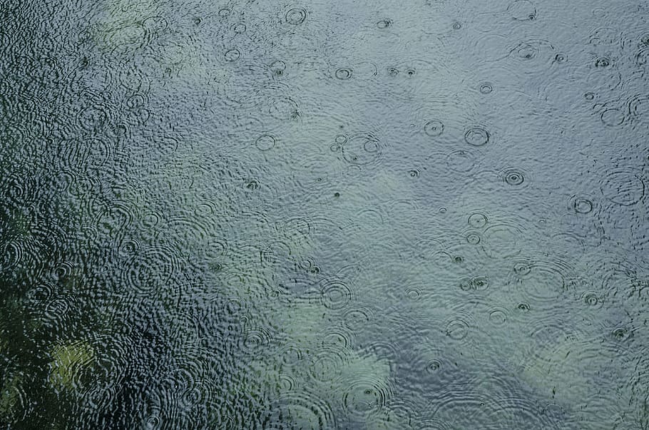 jiuzhaigou, sichuan, rain, the water, circle, backgrounds, textured, full frame, pattern, water