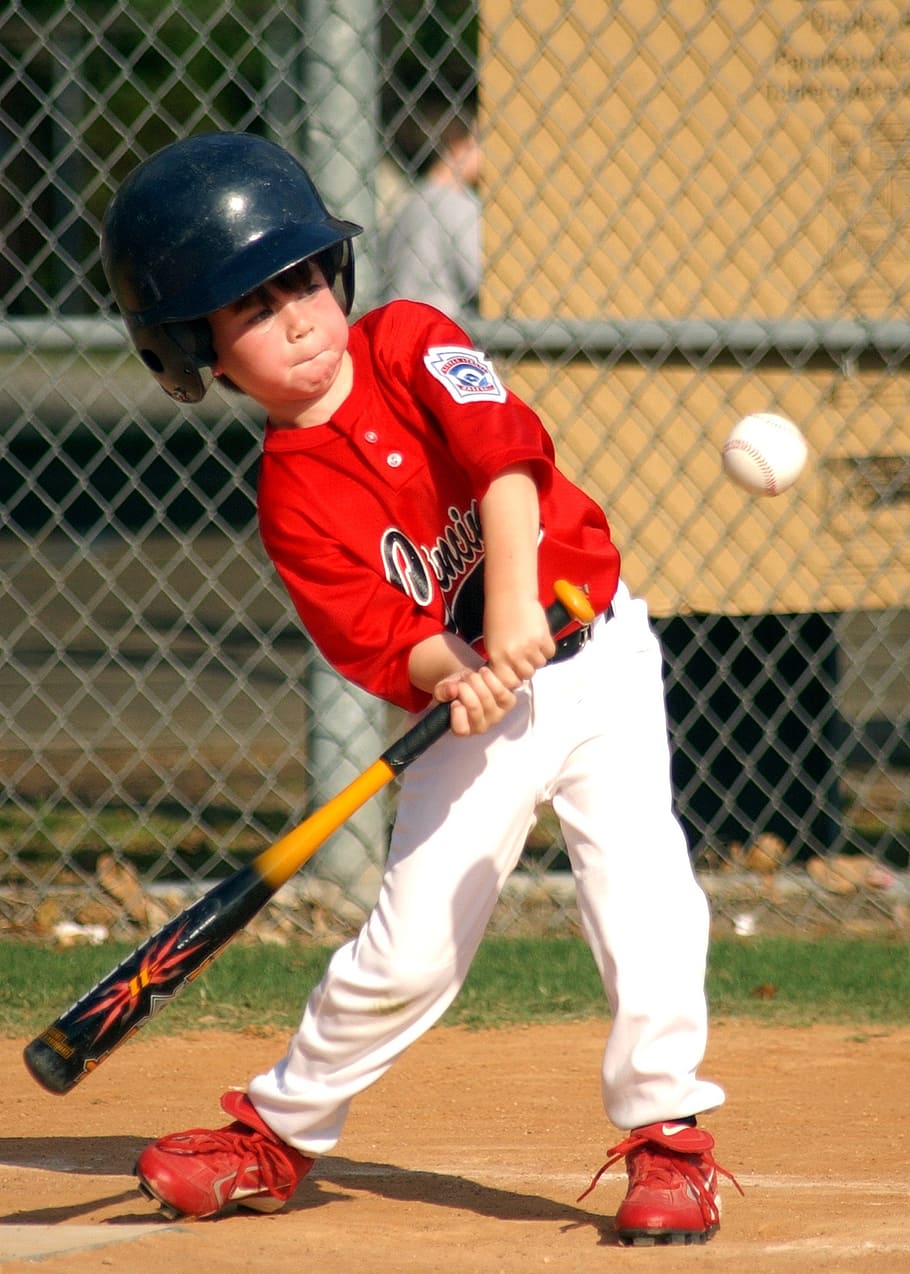 baseball, little league, hitter, bat, player, boy, helmet, plate, game, youth