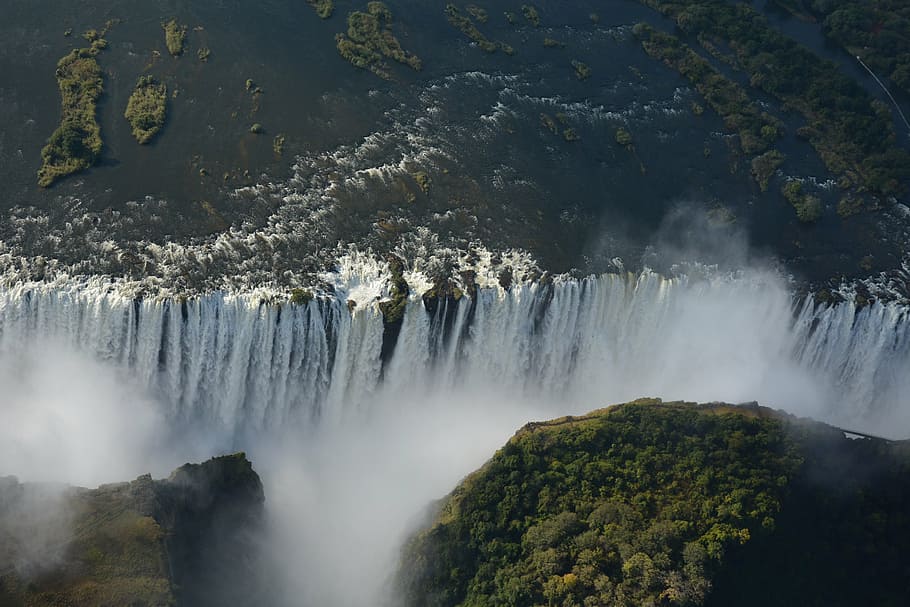 waterfalls, africa, victoria falls, waterfall, motion, water, long exposure, nature, scenics, beauty in nature