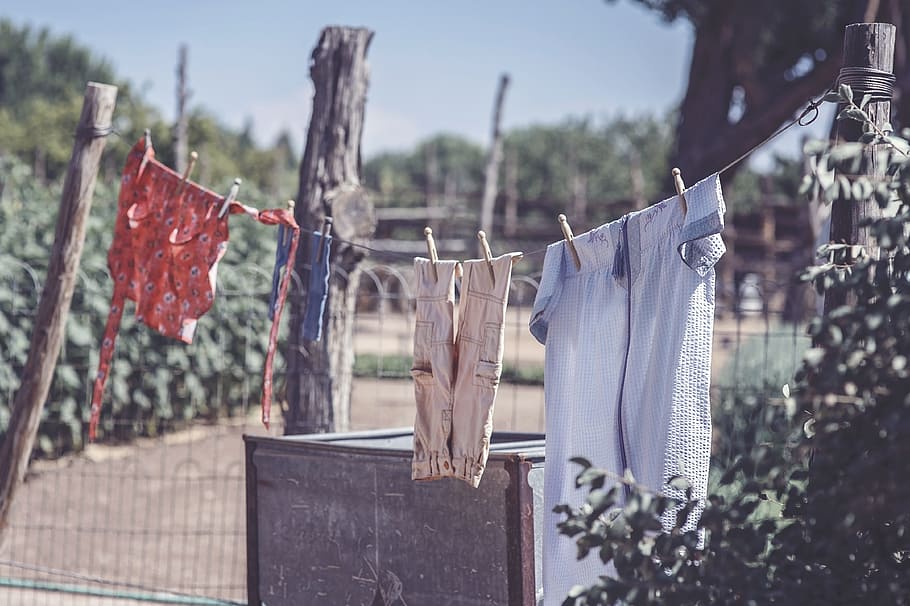 clothes, hanged, clothesline, laundry, clean, dry, clothing, line, clothespin, wash