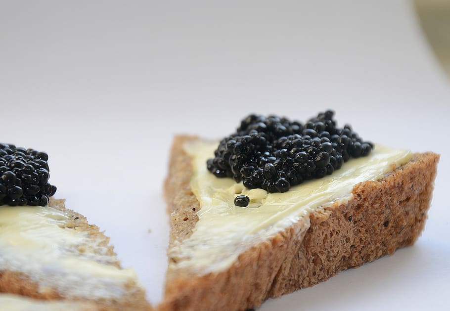 Black Caviar, Sandwich, caviar, a sandwich, breakfast, food, appetizer, oil, nutrition, cake