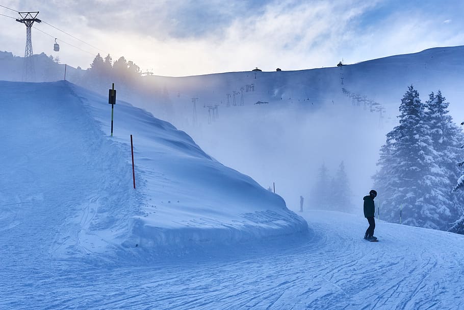 Esqui, Alpino, Esporte, Neve, esportes de inverno, montanhas, inverno, esquiadores, invernal, frio