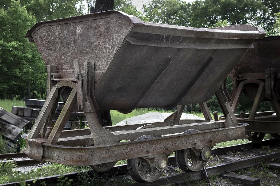 wagon, iron, rail, rust, oxidation, plant, day, transportation, rail transportation, old