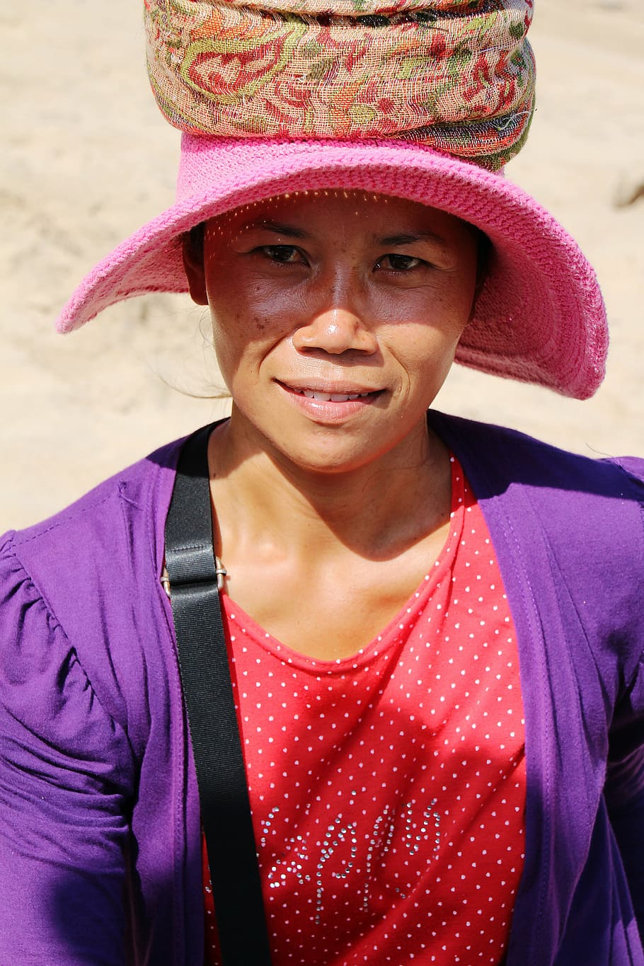 portrait, bali, woman, indonesian, face, characteristic, hat, clothing, one person, front view