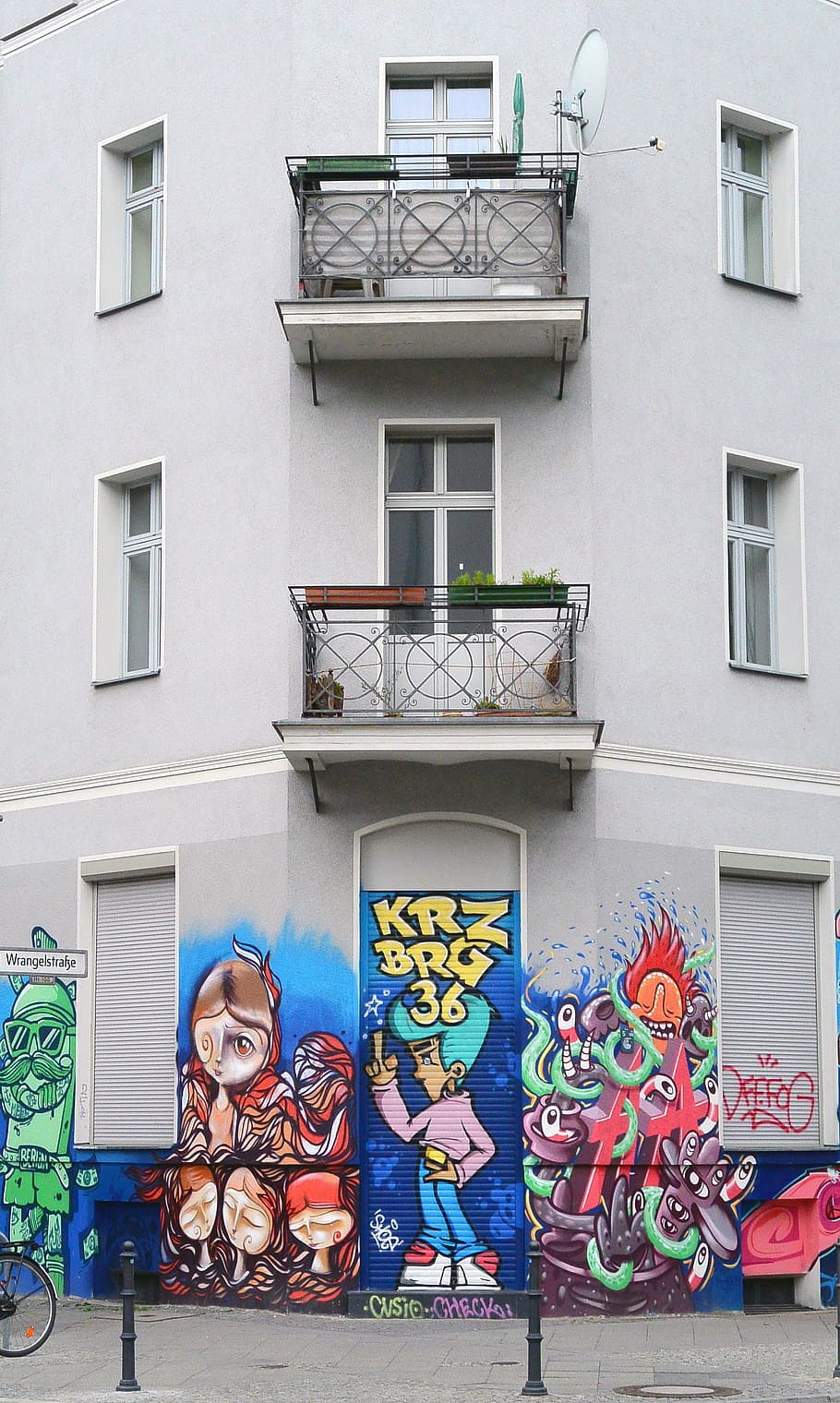 grafiti, seni jalanan, seni kota, dinding, mural, penglihatan, seni, penyemprot, berlin, kreuzberg