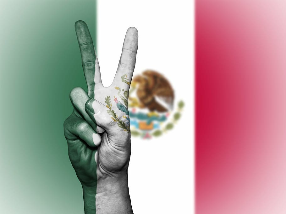 hands, peace handsign, mexico, peace, hand, nation, background, banner, colors, country