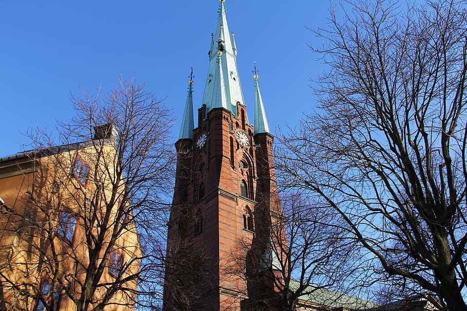 Iglesia de klara, iglesia, hermosa, rezar, oración, sueco, estocolmo, suecia, escandinavia, arquitectura