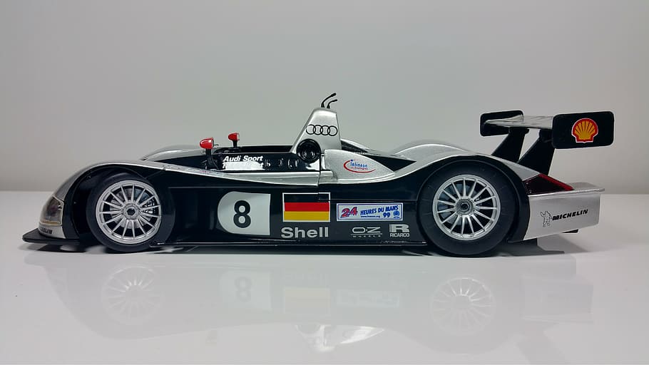 racing car, le mans, 1999, silver, auto, model car, motorsport, sports car, mode of transportation, sports race