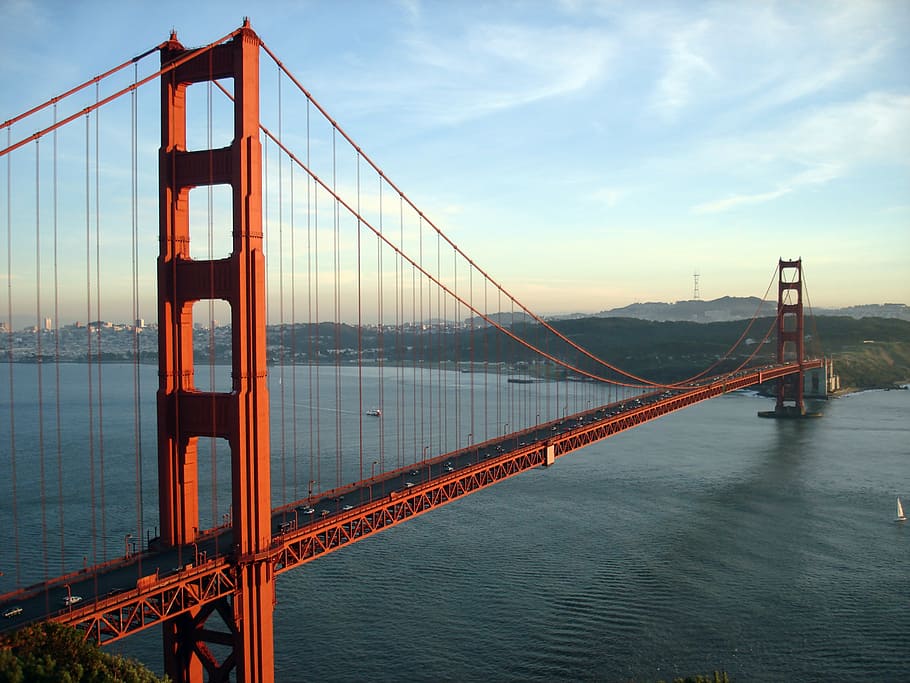 サンフランシスコ橋, サンフランシスコ, カリフォルニアのランドマーク, サンフランシスコ郡, カリフォルニア, 有名な場所, ゴールデンゲートブリッジ, uSA, 橋-人工構造, 吊り橋