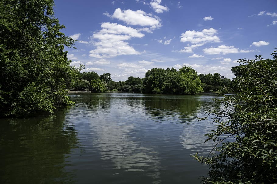 nashville, tennessee, Lake, Bicentennial Park, Nashville, Tennessee, clouds, landscape, public domain, sky, water