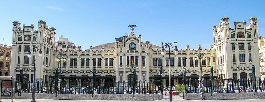 север, вокзал, валенсия, испания, северный вокзал, здание, город, фотографии, общественное достояние, структура