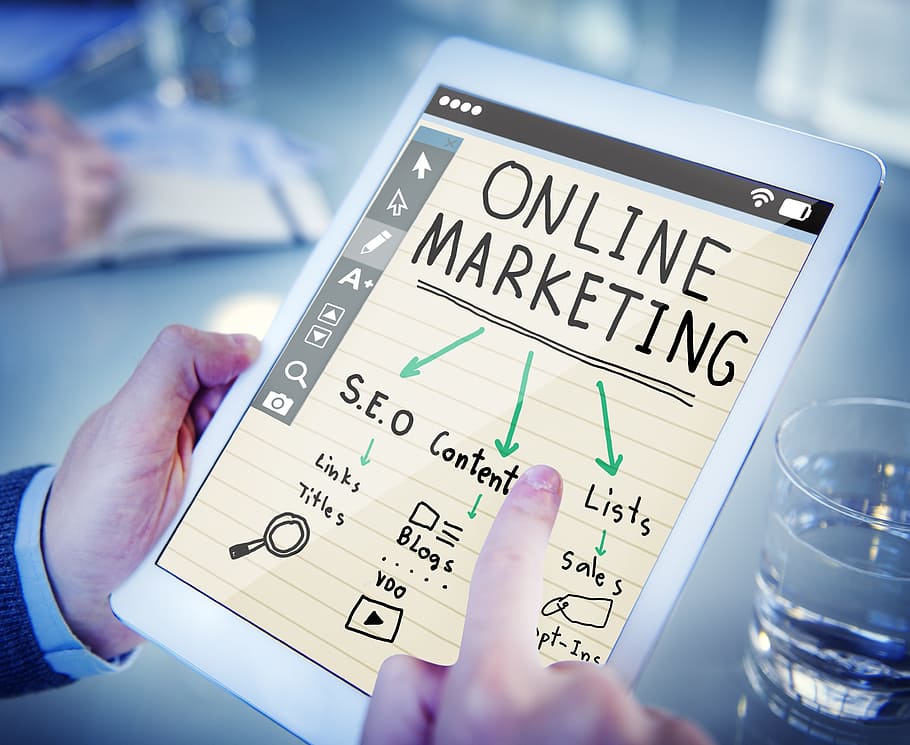 white tablet computer, online marketing, internet marketing, digital marketing, seo, search engine optimization, web, online, internet, marketing - Pxfuel