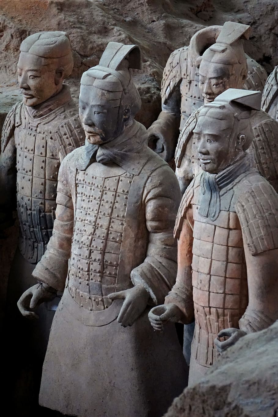 tentara terakota, prajurit terakota, terakota, xi'an, porselen, patung, representasi, representasi manusia, seni dan kerajinan, keserupaan laki-laki