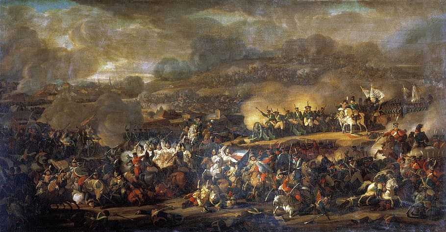 battle, leipzig, involving, 600,000 soldiers, Battle of Leipzig, Soldiers, Napoleonic Wars, art, combat troops, public domain