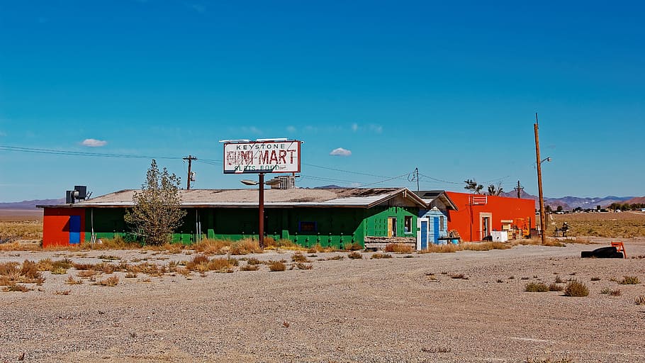 Nevada, Usa, Desert, America, allows, leave, travel, blue, general store, text