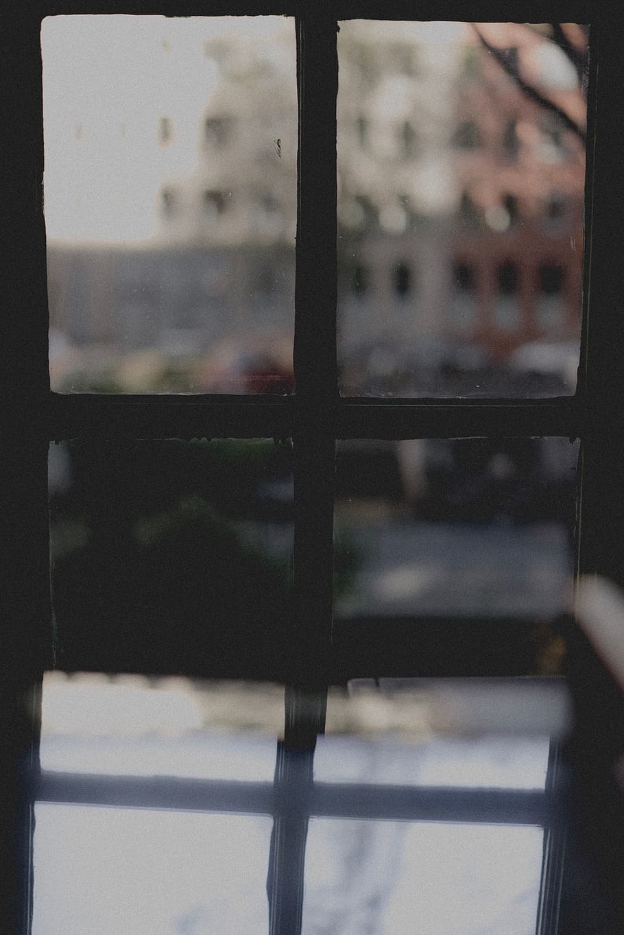 window, glass, frame, blur, bokeh, glass - material, transparent, indoors, focus on foreground, close-up