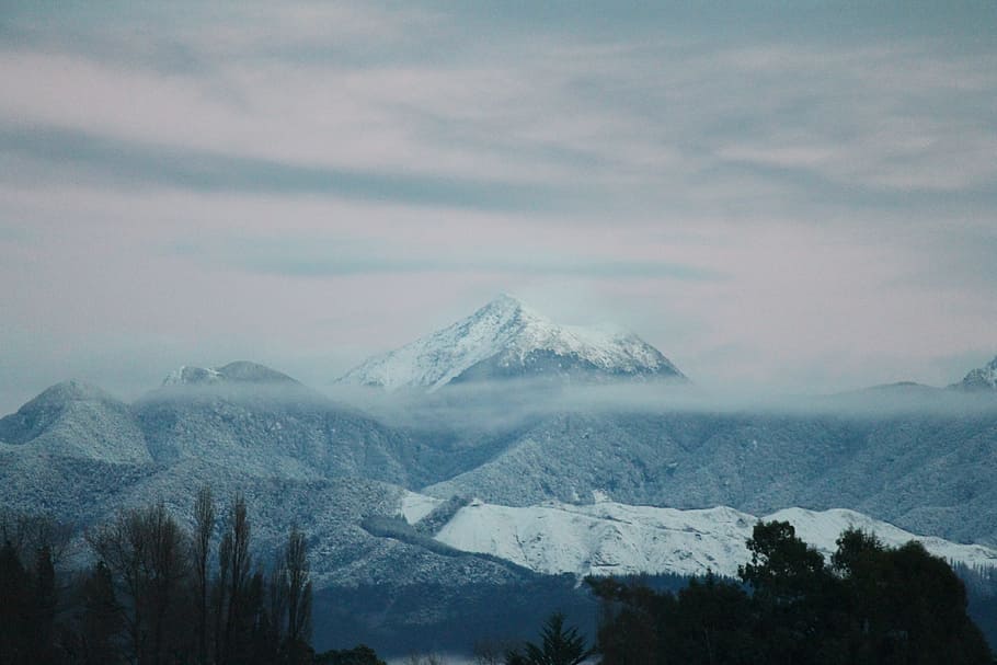 Nieve, Marlborough, Wither, Hills, Wither Hills, montaña, mechón, rural, blenheim, naturaleza