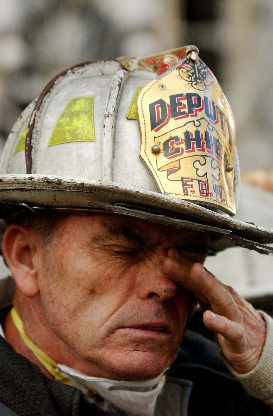 셀카를 복용하는 사람, 소방관, 화재, 9 11, 2001 년 9 월 11 일, 뉴욕시, 남자, 피곤한, 얼굴, 클로즈업