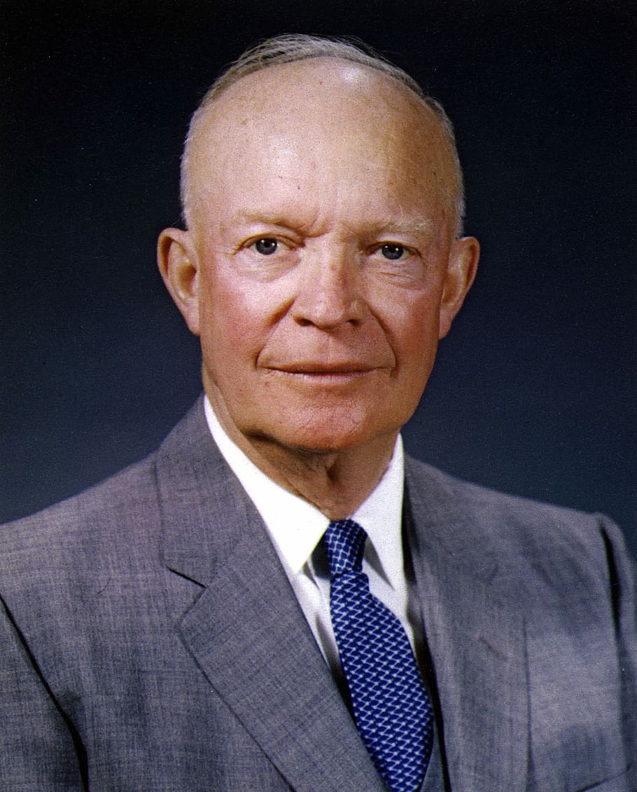 dwight, d., retrato de eisenhower, Dwight D. Eisenhower, Retrato, foto, ike, dominio público, personas, una persona