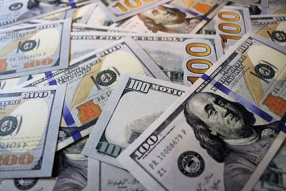 Dinheiro, Dólares, 100, moeda, finanças, papel Moeda, riqueza, negócios, dólar, EUA