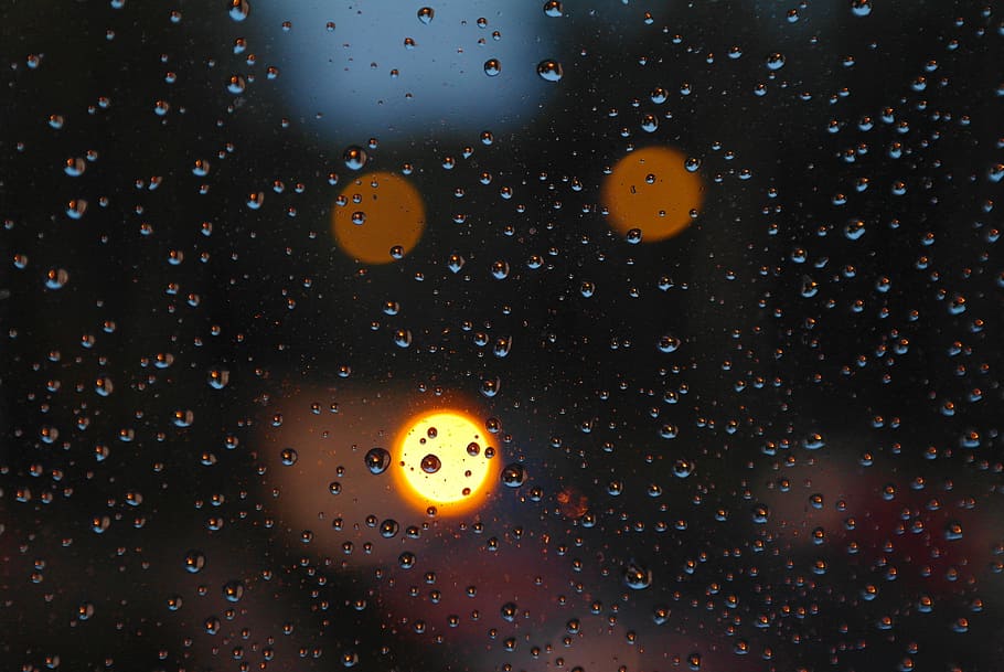 rain, pane, evening, drops, drops of water, rain drops, the background, after the storm, the downpour, wallpaper