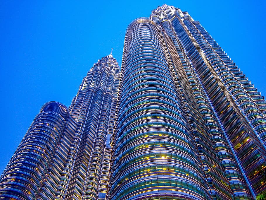 petronas, twin, towers, Malaysia, Petronas Twin Towers, kong kuala, twin towers, skyscraper, architecture, landmark