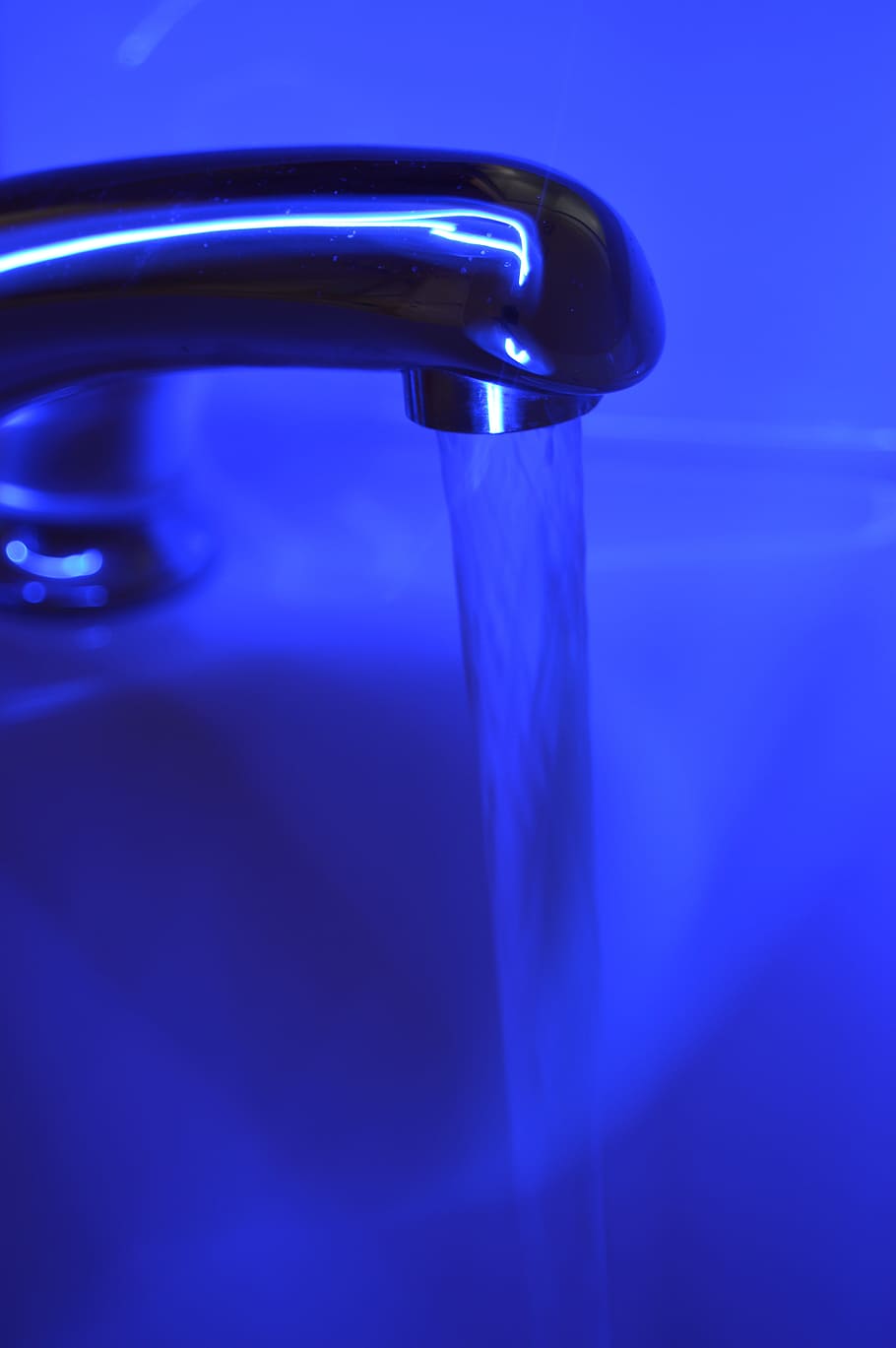 blue, faucet, water, tap, bathroom, home, sink, tub, bath, bathtub