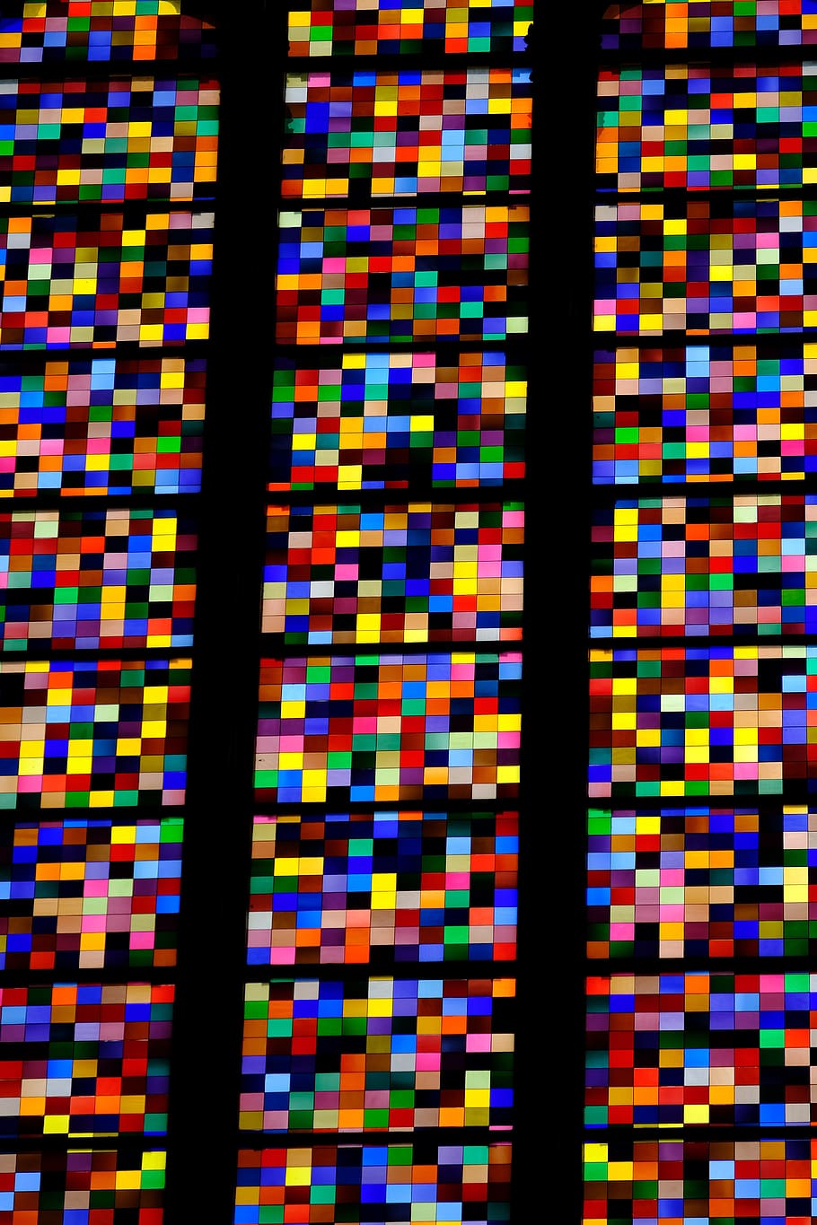 church window, colorful, glass, cologne cathedral, multi colored, backgrounds, pattern, full frame, indoors, design