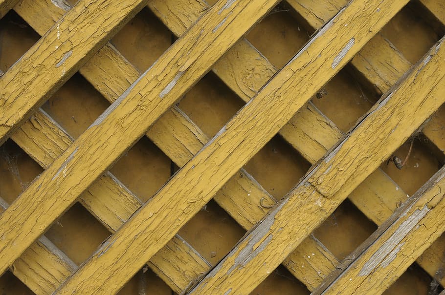 wood, invoice, orange, trellis, fencing, backgrounds, full frame, pattern, wood - material, yellow