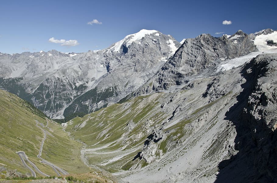 passo stelvio, mountains, pass, mountain, nature, european Alps, snow, outdoors, mountain Peak, landscape