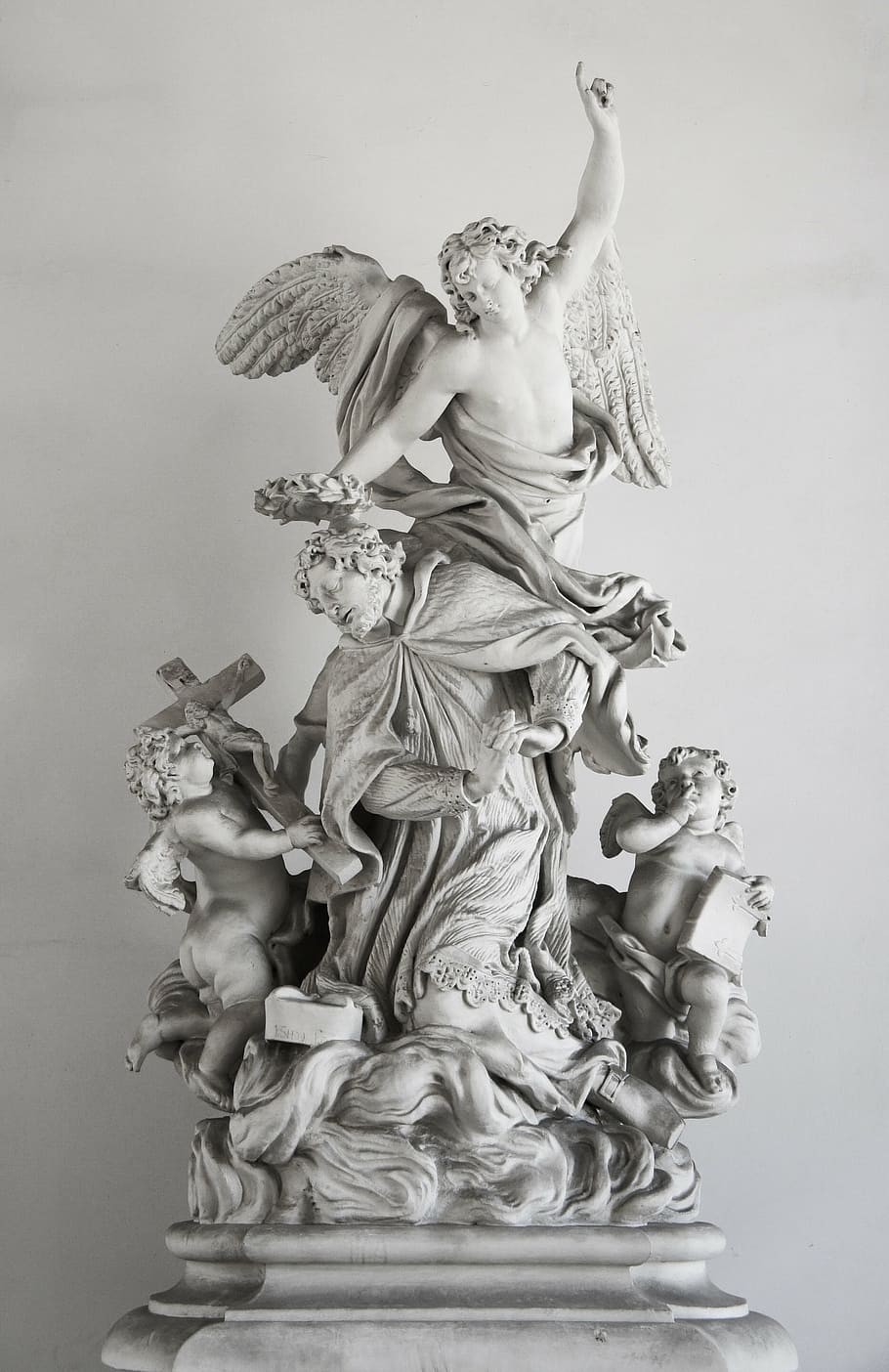 angels ceramic figurine, sculpture, vienna, austria, tour, monument, angel, holy, history, statue