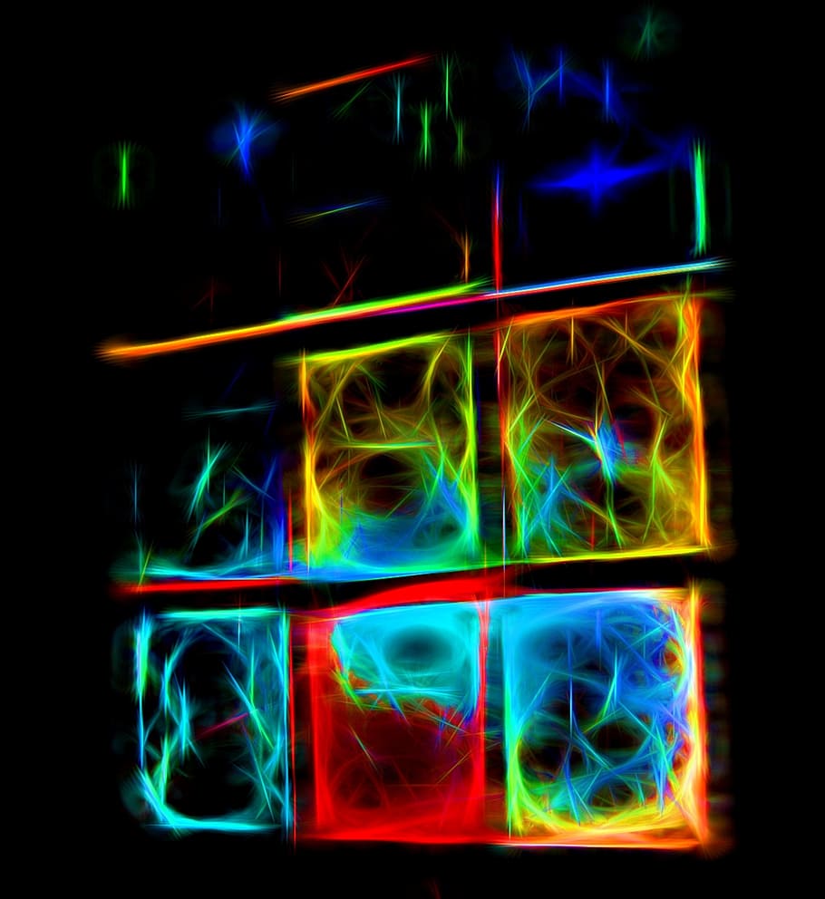 multicolored, light effect decor, abstract, neon, background, light, design, bright, color, glow