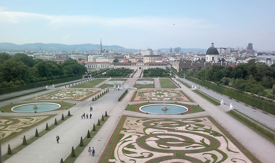 Belvedere Castle, Vienna, Park, City, park, city, built structure, architecture, building exterior, sky, day