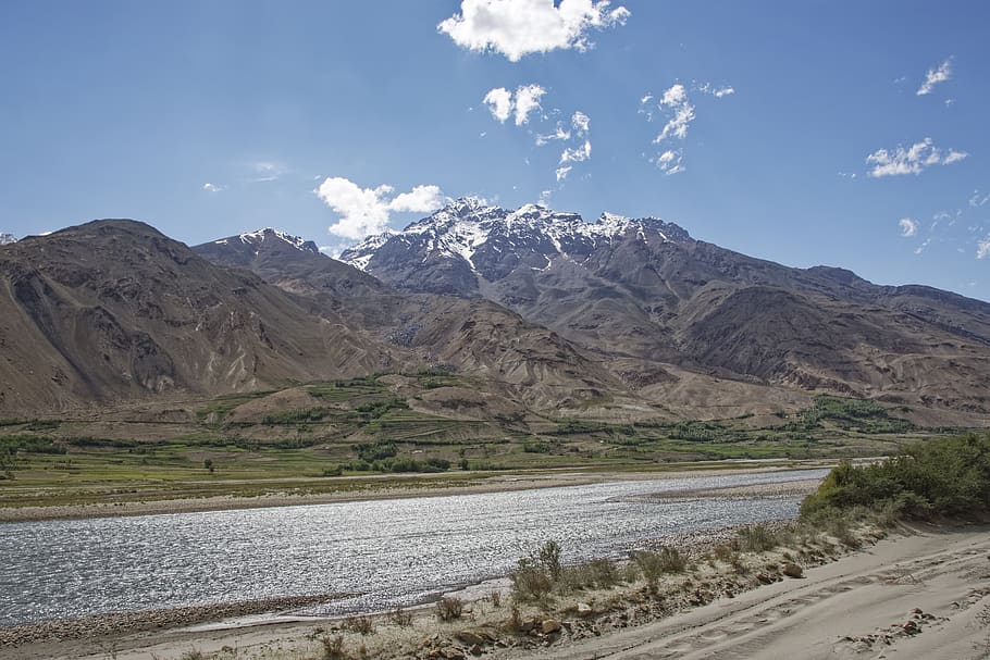 tajikistan, province of mountain-badakhshan, pamir, high mountains, pandsch river, pandsch valley, landscape, nature, mountains, river