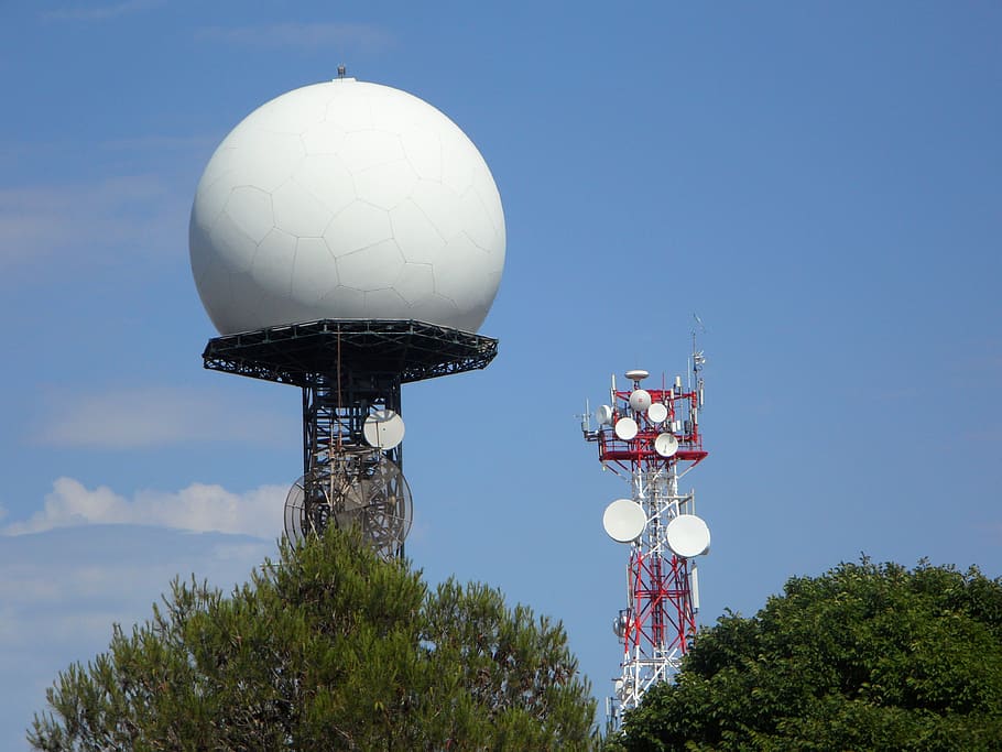radar, estación de radar, mástiles, radio, torre de transmisión, mástil, comunicación, entrega, recepción, transmisión