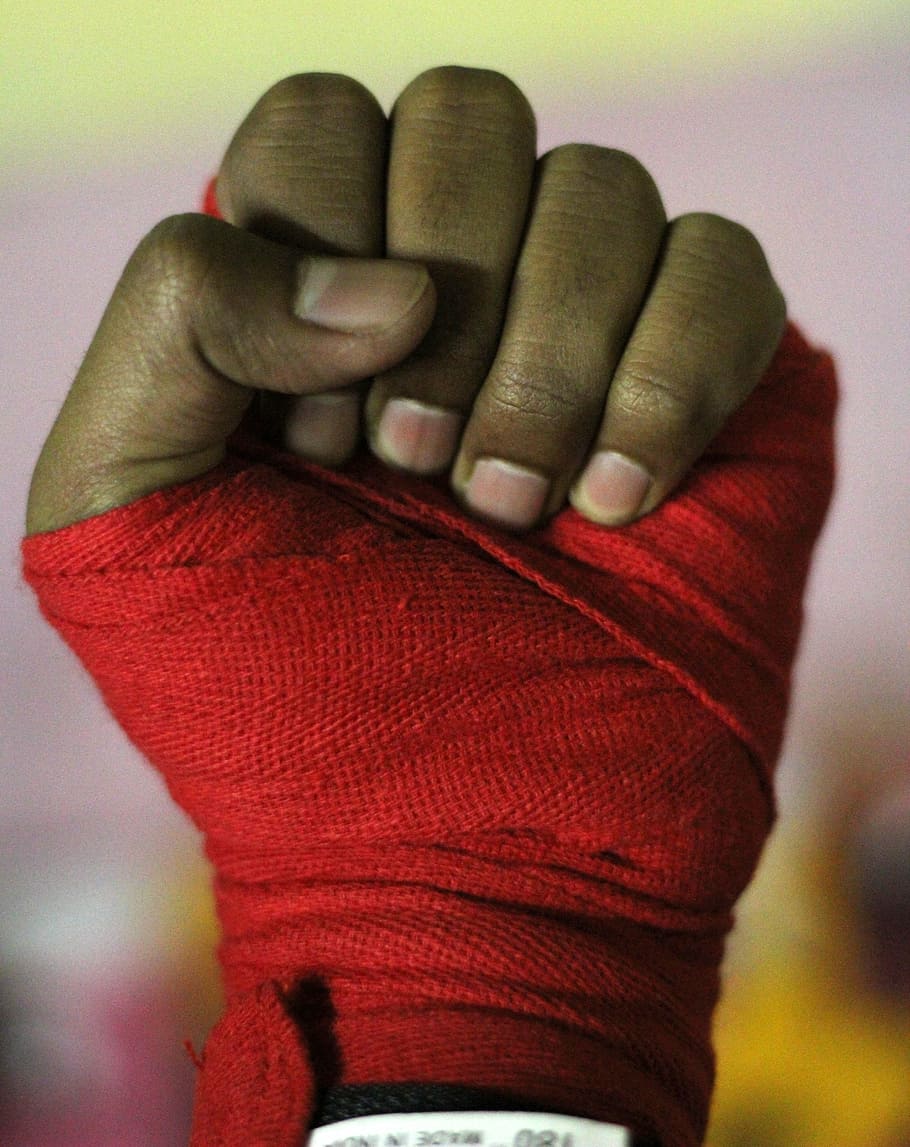 hand, boxing, boxer, tape, fingers, fight, fighter, exercise, strength, training
