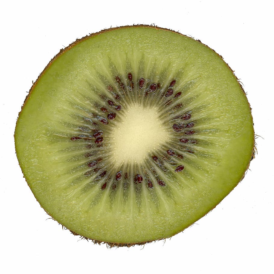 kiwi, fruit, scanners, green, food, eat, exoticism, juicy, tropical, white background