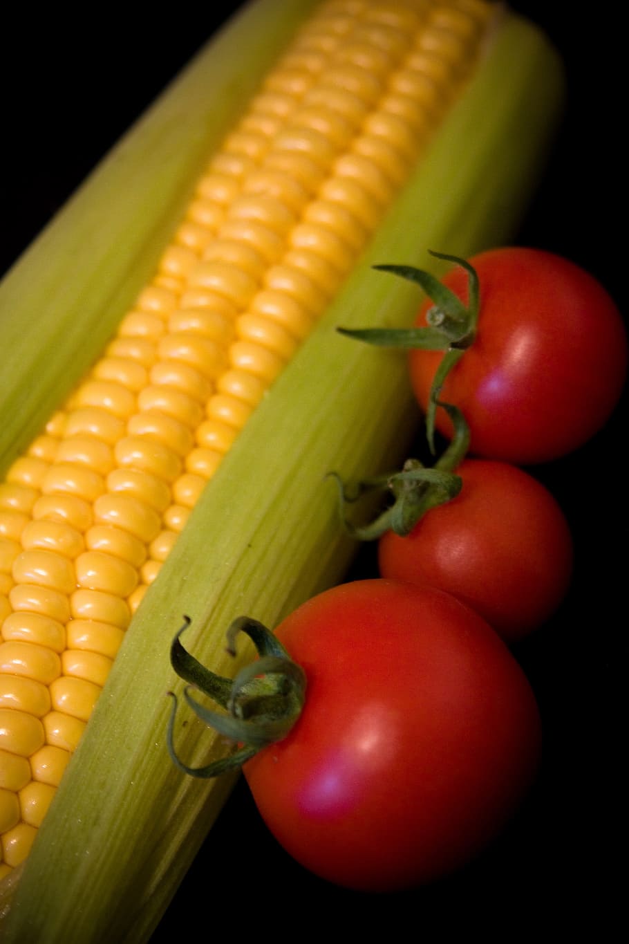 Sweetcorn, Tomato, Fresh, Vegetable, health, healthy, food, lunch, grow, garden