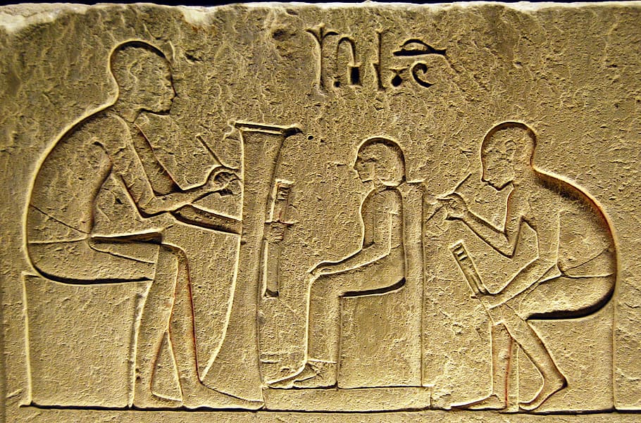 hieróglifos bege, hieróglifos, escrita, egípcio, escriba, antiga, museu, arqueológico, florença, texto