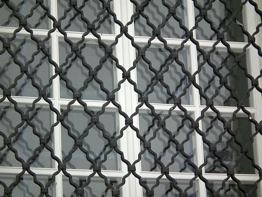 window, grille, glass, building, architecture, city, the façade of the, house, pattern, backgrounds