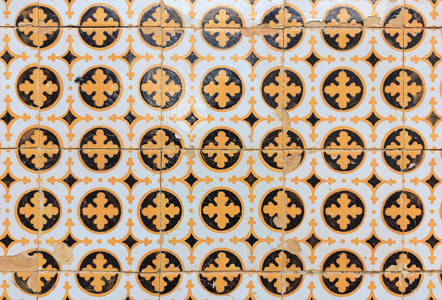 Ceramic, Portugal, Tiles, Wall, Covering, regular, pattern, decoration, backgrounds, abstract