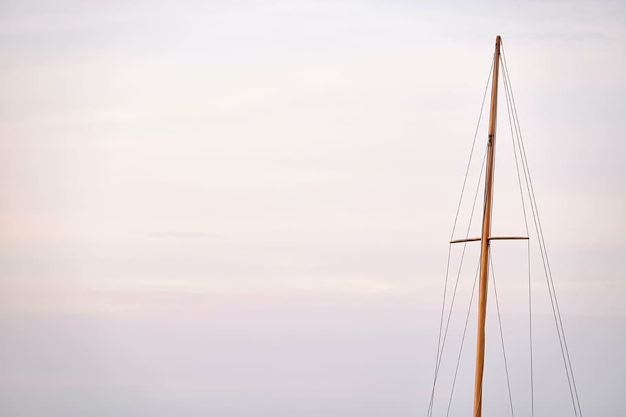 marco de madera marrón, velero, barco, vela, mar, cielo, embarcación náutica, yate, mástil, transporte