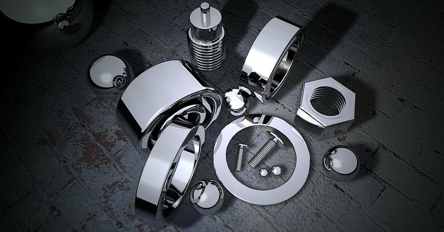 silver bearings, metal, rings, share, shiny, metallic, metal ring, stone, fix, finger ring