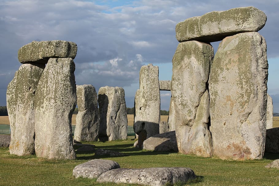 stone hinge england, ancient, art, cemetery, england, grassland, landmark, megalith, monolith, monument