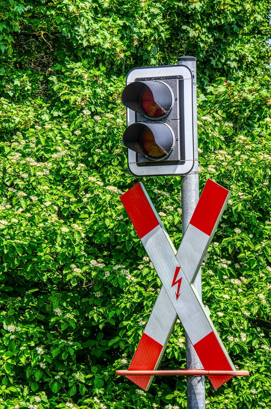 semáforos, sinal, barreira, passagem de nível, luz, tráfego, sinal de trânsito, sinal luminoso, sinais de semáforo, trem