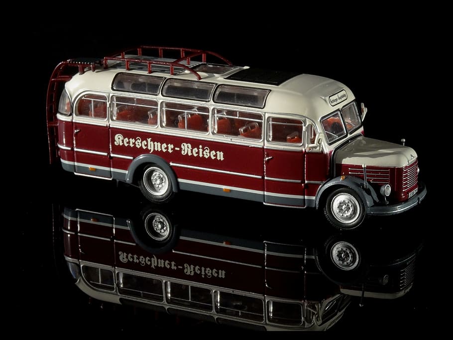 bus, steyr 380 q, oldtimer, model car, model mobil, austria, secara historis, mode transportasi, kendaraan darat, transportasi