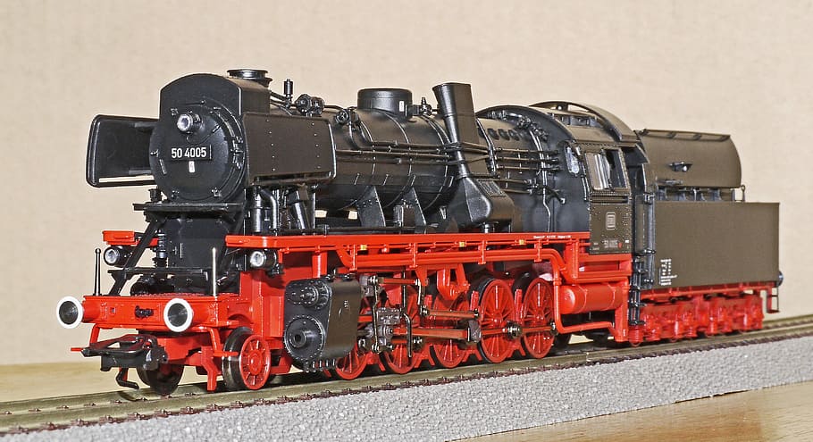 Locomotiva a vapor, Modelo, Escala, H0, escala h0, design especial, franco-crosti, br 50-40, 1950s, db