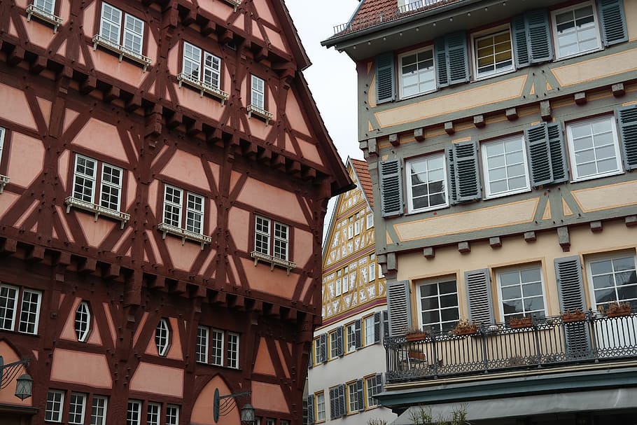 Esslingen, Old Town, fachwerkhäuser, truss, architecture, timber framed building, facade, historically, building, marketplace